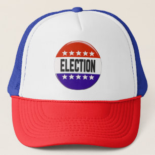 Button van de verkiezingen trucker pet