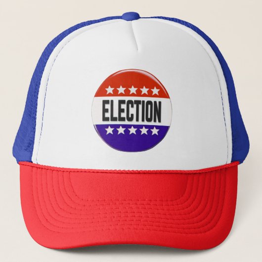 Button van de verkiezingen trucker pet (Voorkant)