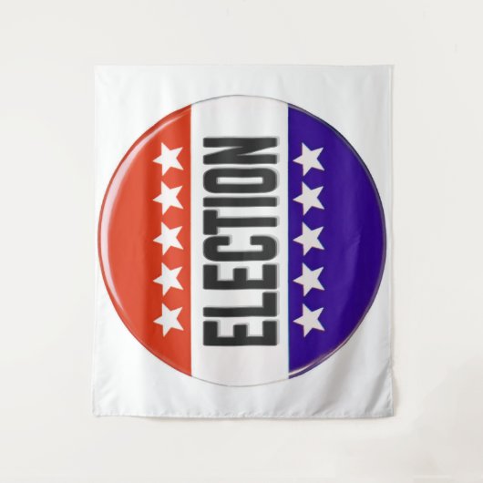 Button van de verkiezingen wandkleed (Voorkant)