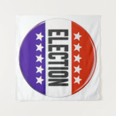 Button van de verkiezingen wandkleed (Voorkant (horizontaal))