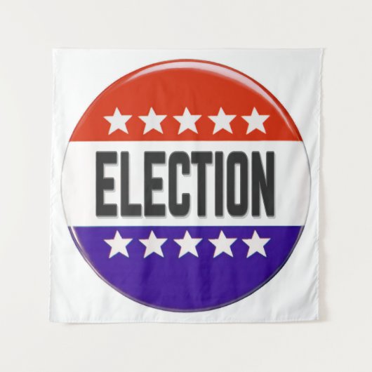 Button van de verkiezingen wandkleed (Voorkant)
