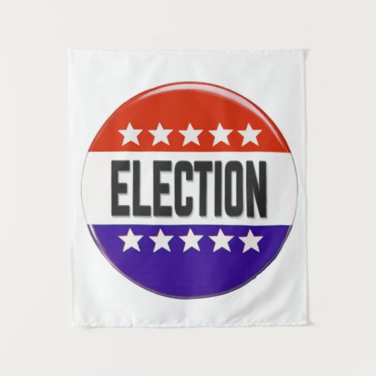 Button van de verkiezingen wandkleed (Voorkant)