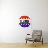 Button van de verkiezingen wandkleed (In situ)