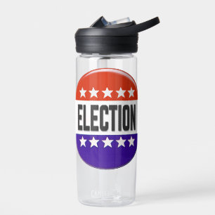 Button van de verkiezingen waterfles