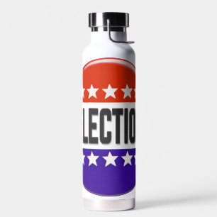 Button van de verkiezingen waterfles