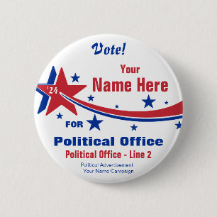 Button van de verkiezingscampagne - niet-partijgeb