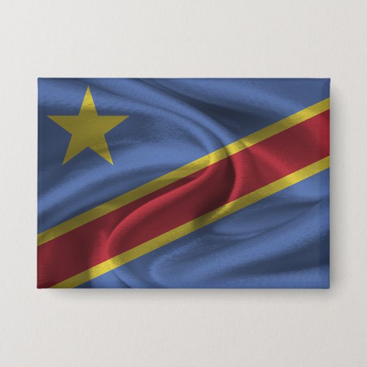 Button van de vlag van de Democratische Republiek  (Voorkant)