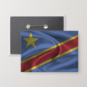 Button van de vlag van de Democratische Republiek  (Voorkant / Achterkant)
