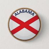 Button van de vlag van de staat Alabama (Voorkant)