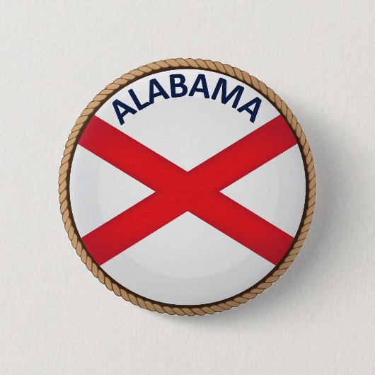 Button van de vlag van de staat Alabama (Voorkant)