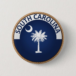 Button van de vlag van de staat South Carolina