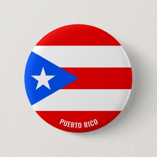 Button van de vlag van Puerto Rico charming patrio (Voorkant)