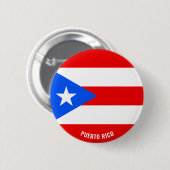 Button van de vlag van Puerto Rico charming patrio (Voorkant /achterkant)