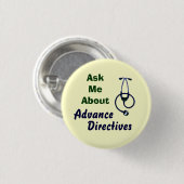 Button van de vooruitgangsrichtlijn Vraag me gezon (Voorkant /achterkant)
