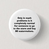 Button van de Wiskunde van watermeloenen (Voorkant)