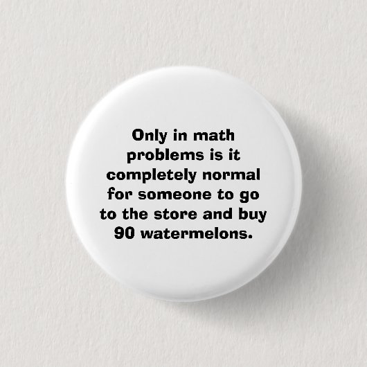 Button van de Wiskunde van watermeloenen (Voorkant)
