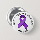 Button van de ziekte van Crohn en van Colitis Day (Voorkant /achterkant)
