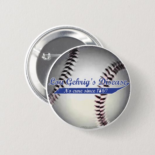 Button van de ziekte van Lou Gehrig (Voorkant /achterkant)