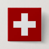 Button van de Zwitserse vlag (Voorkant)