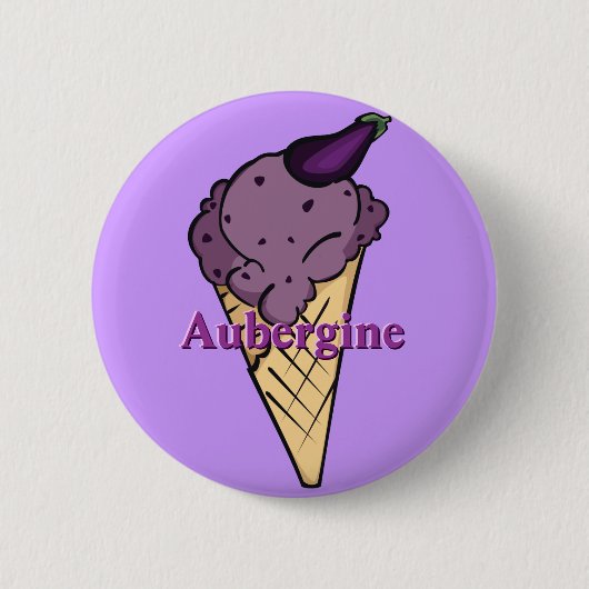 Button van eierplant Icecream (Voorkant)