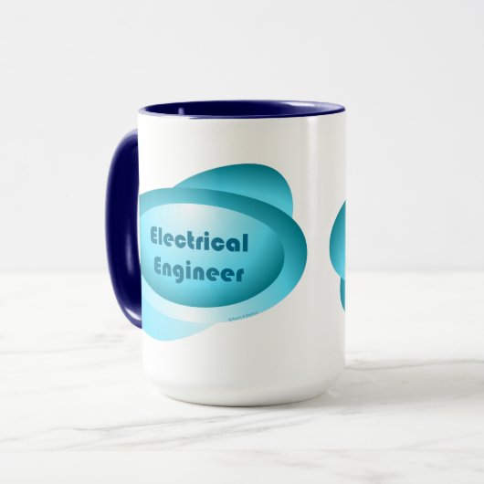 Button van elektrotechnicus mok (Voorkant links)