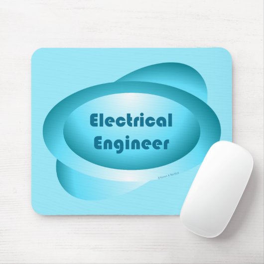 Button van elektrotechnicus muismat (Met muis)