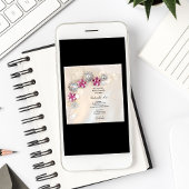 Button van Faux Pearl en Pink Diamond Vrijgezellen Kaart