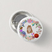 Button van Floral Cat (Voorkant /achterkant)