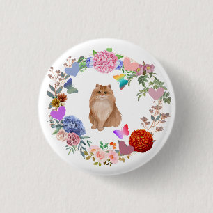 Button van Floral Cat