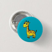 Button van geanimeerde Giraffe (Voorkant /achterkant)