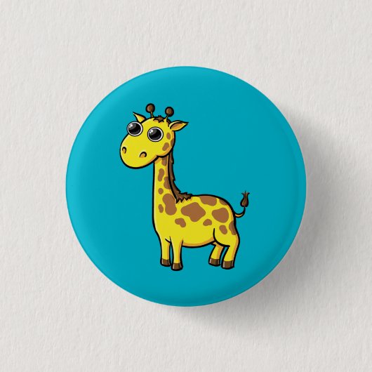 Button van geanimeerde Giraffe (Voorkant)