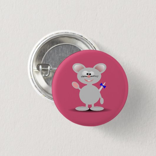 Button van geanimeerde muis (Voorkant /achterkant)