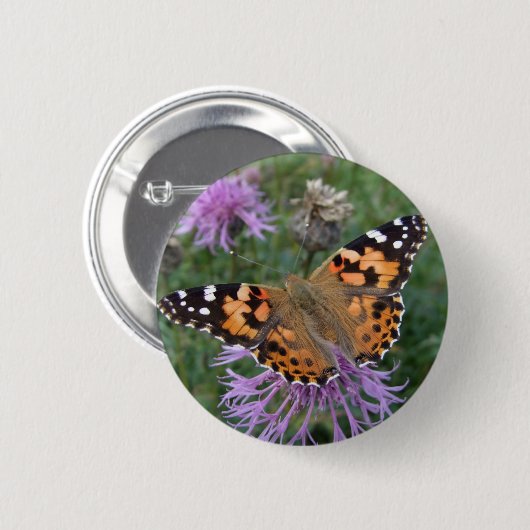 Button van gebilufferde dame (Voorkant /achterkant)