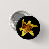 Button van gele en rode Lily (Voorkant /achterkant)