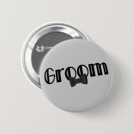Button van Groom Wedding Party (Voorkant /achterkant)