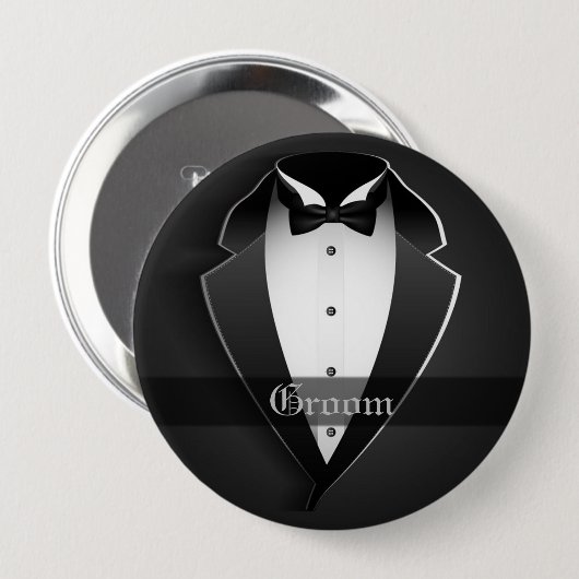 Button van Groom Wedding Party (Voorkant /achterkant)