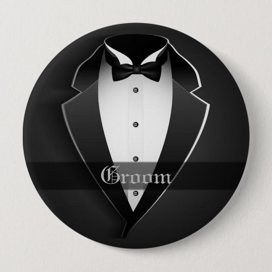 Button van Groom Wedding Party (Voorkant)