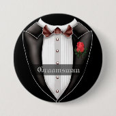 Button van Groomsman Wedding Party (Voorkant)