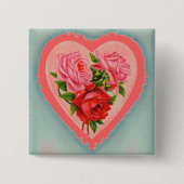 Button van hart en Rozen (Voorkant)