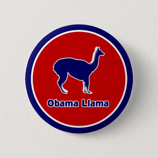 Button van het Overzicht van de Lama van Obama de (Voorkant)