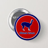 Button van het Overzicht van de Lama van Obama de (Voorkant /achterkant)