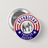  Button van het Republikeinse theaterfestival (Voorkant /achterkant)
