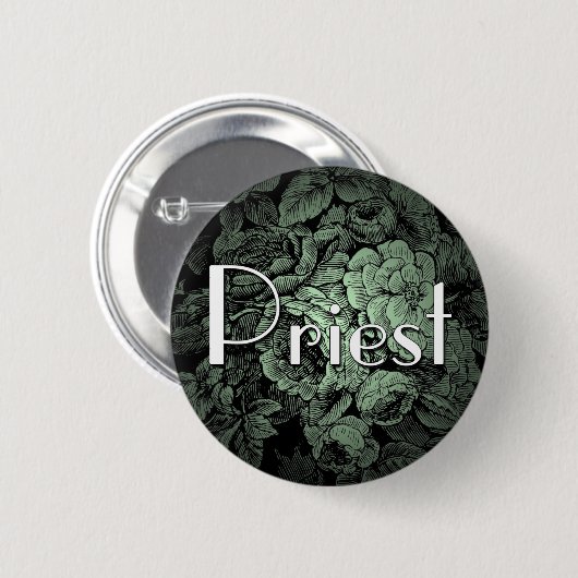 Button van het tuinhuwelijk: Priest (Voorkant /achterkant)