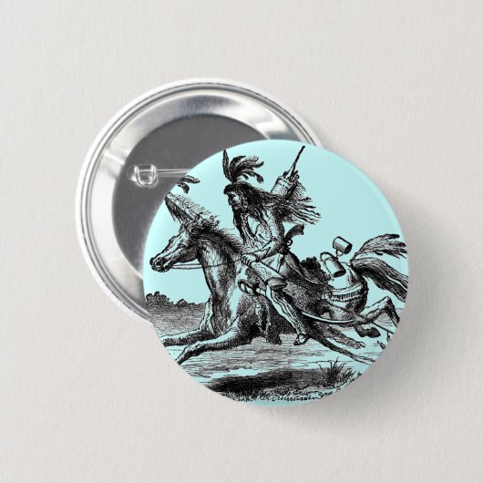 Button van Indian Horseback (Voorkant /achterkant)