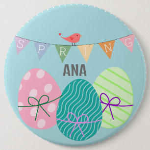 Button van lente- en paaskleurige eitjes