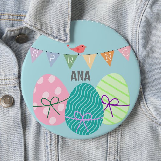 Button van lente- en paaskleurige eitjes (In situ)