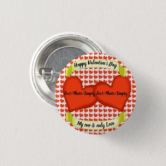 Button van liefhebbende harten (Voorkant /achterkant)