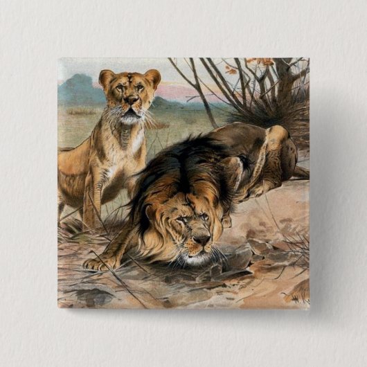  Button van Lion en Lioness (Voorkant)