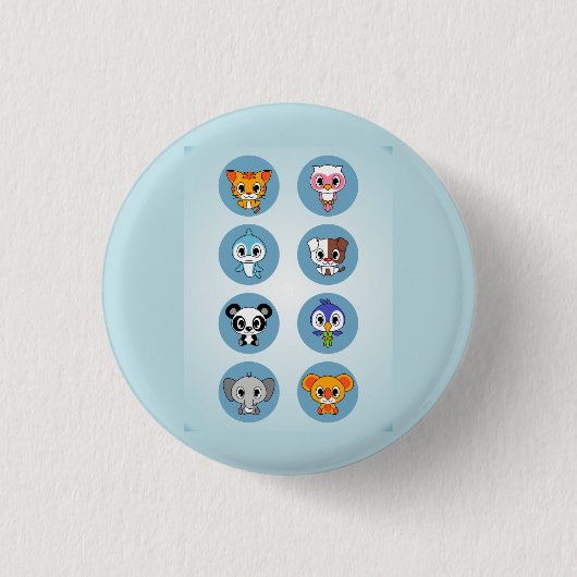 BUTTON van schattige BABY CARTOONS COLLECTIE (Voorkant)