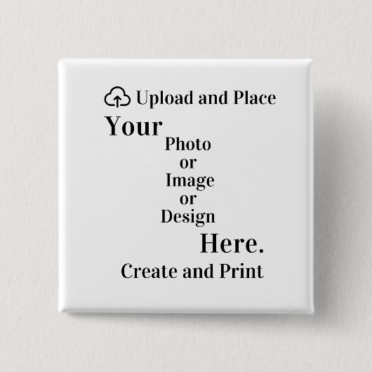 Button van uw ontwerp of foto-upload (Voorkant)